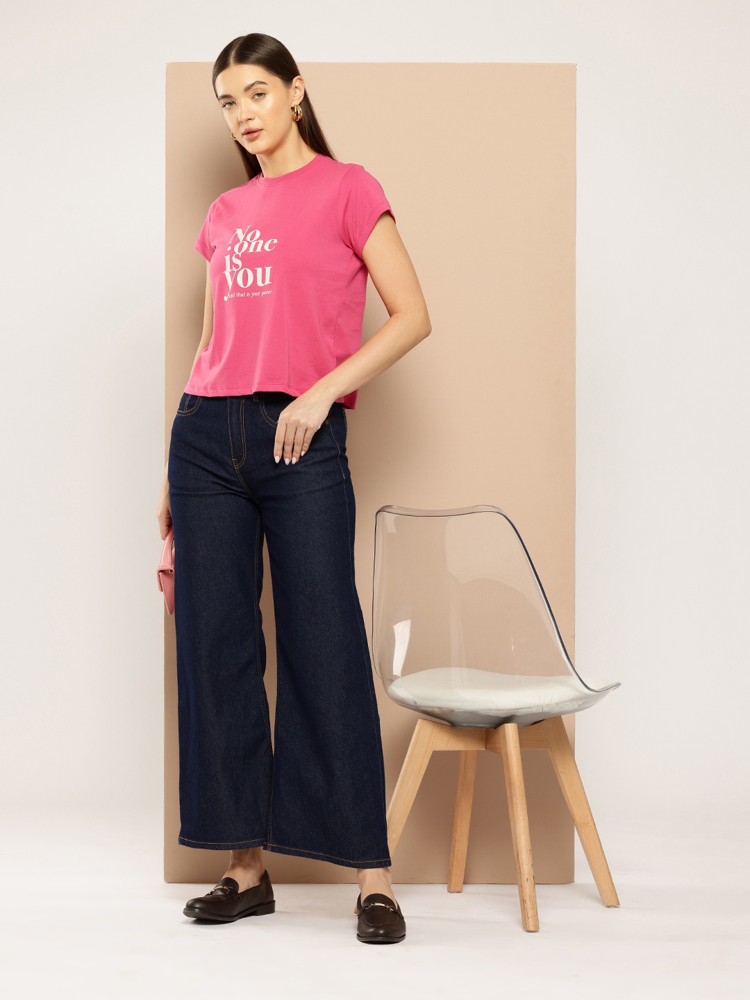 

Chemistry Typography Printed Pure Cotton T-shirt, Pink