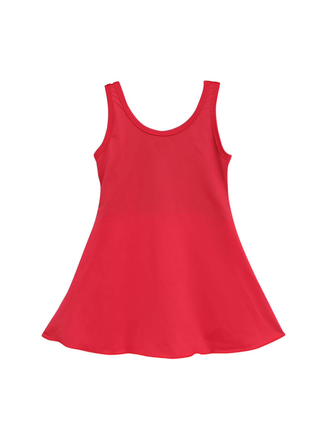 

CUKOO Girls Round Neck Swimwear With Attached Shorts, Red