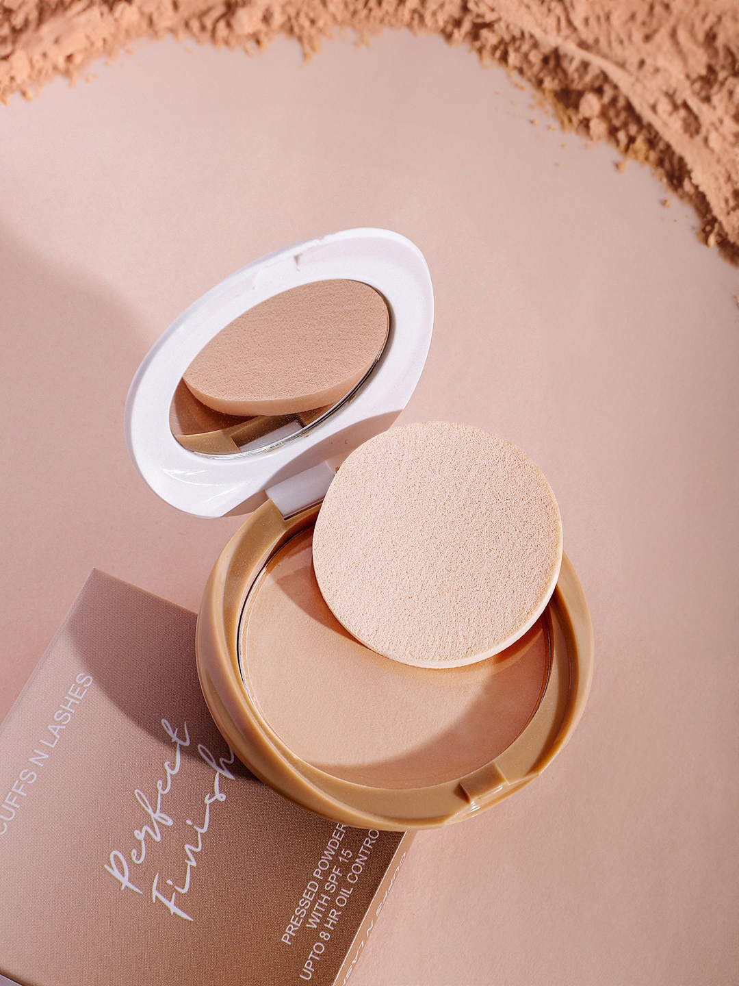 

CUFFS N LASHES SPF 15 Perfect Finish Pressed Powder Compact 16g - Medium 06, Nude