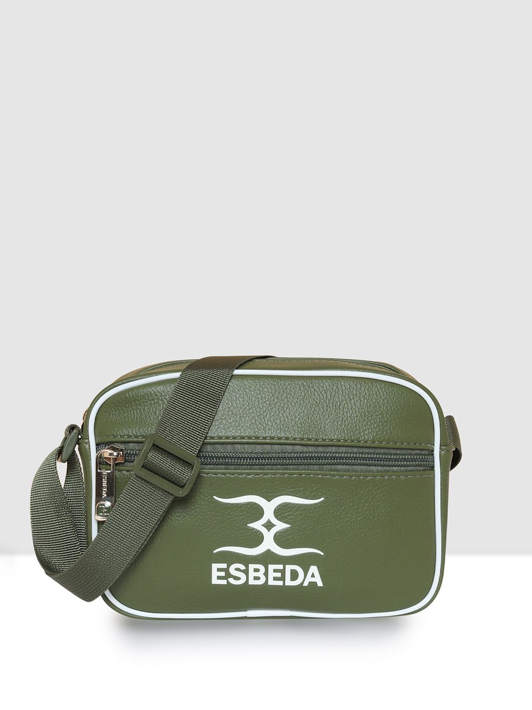 

ESBEDA Women Textured Swagger Sling Bag, Olive