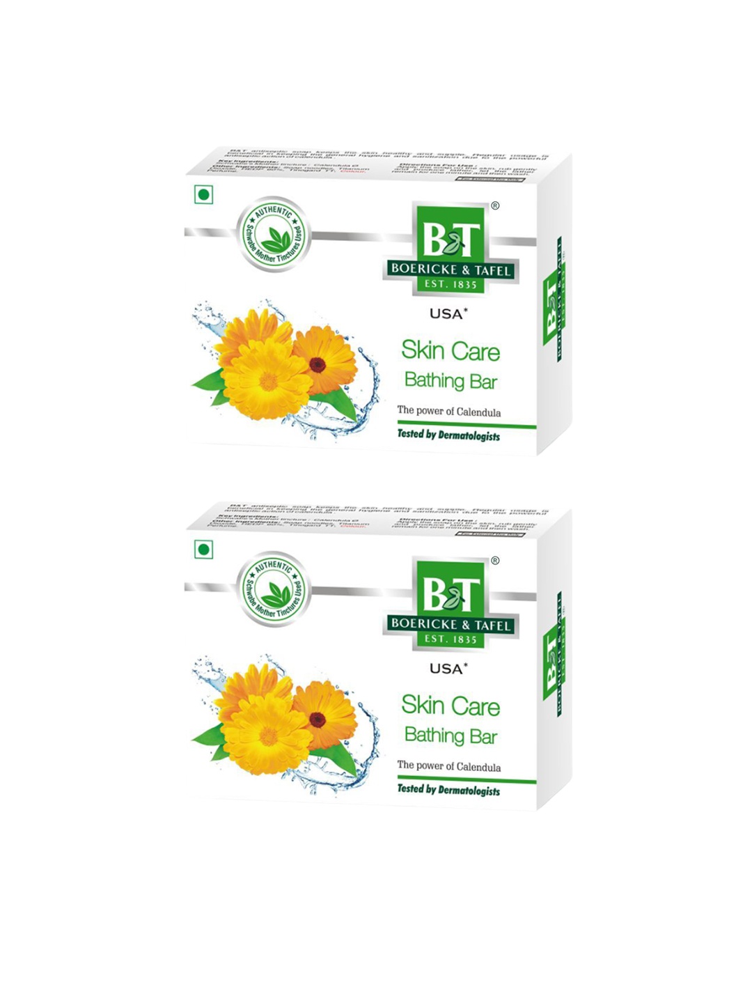

BOERICKE & TAFEL Set Of 2 Skin Care Bathing Bar With Calendula - 75 g Each, White