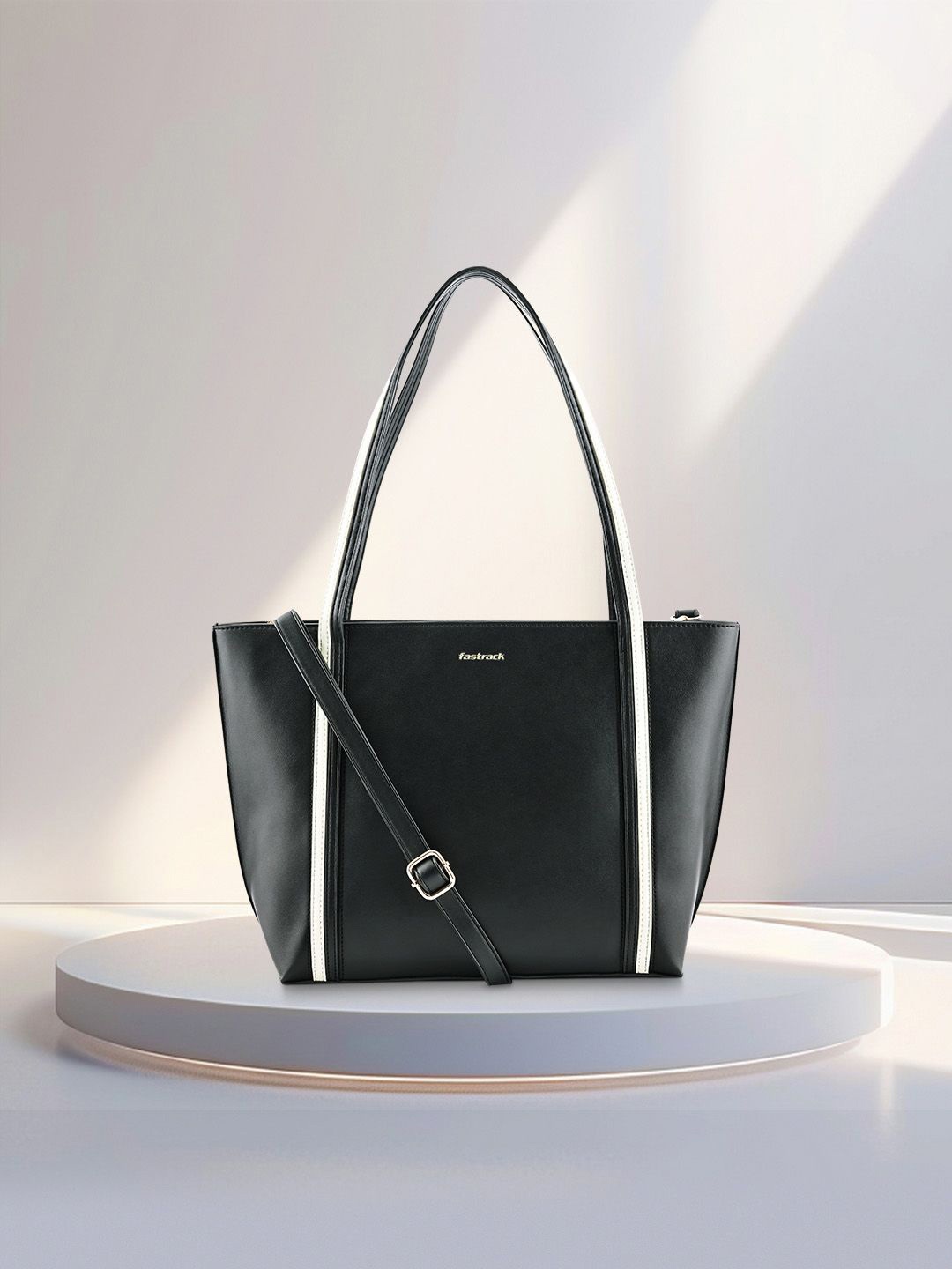 

Fastrack Women Solid Oversized Shoulder Bag, Black