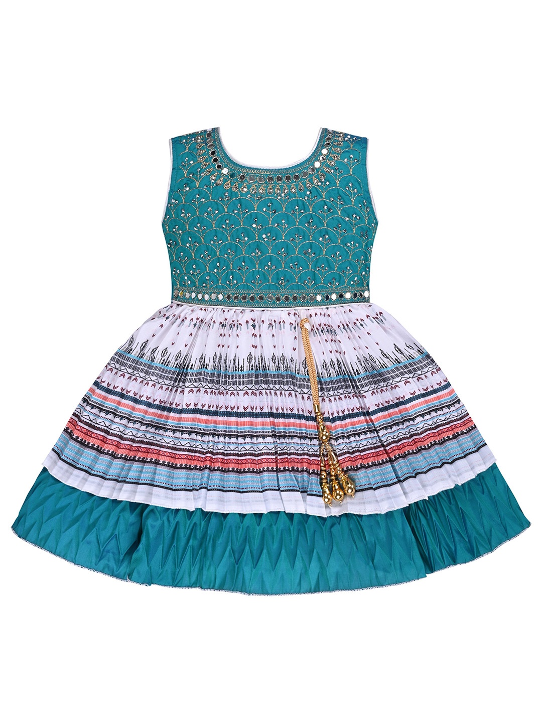 

Wish Karo Georgette Fit & Flare Dress, Blue