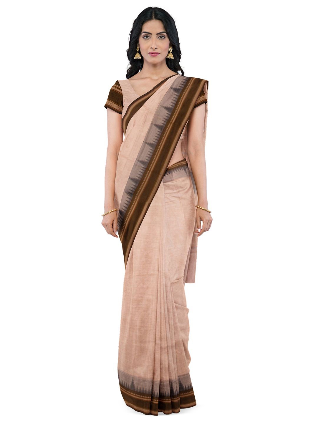 

Avishya Woven Design Zari Pure Cotton Kanjeevaram Saree, Beige