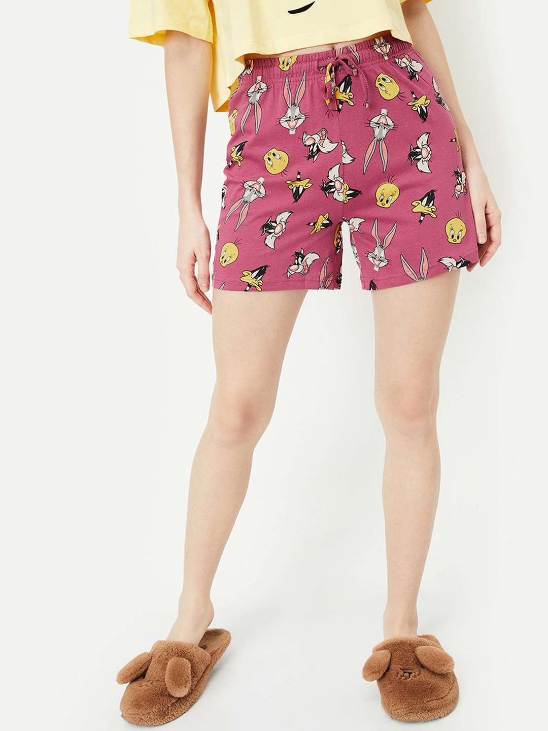 

max Women Conversational Printed Shorts, Red