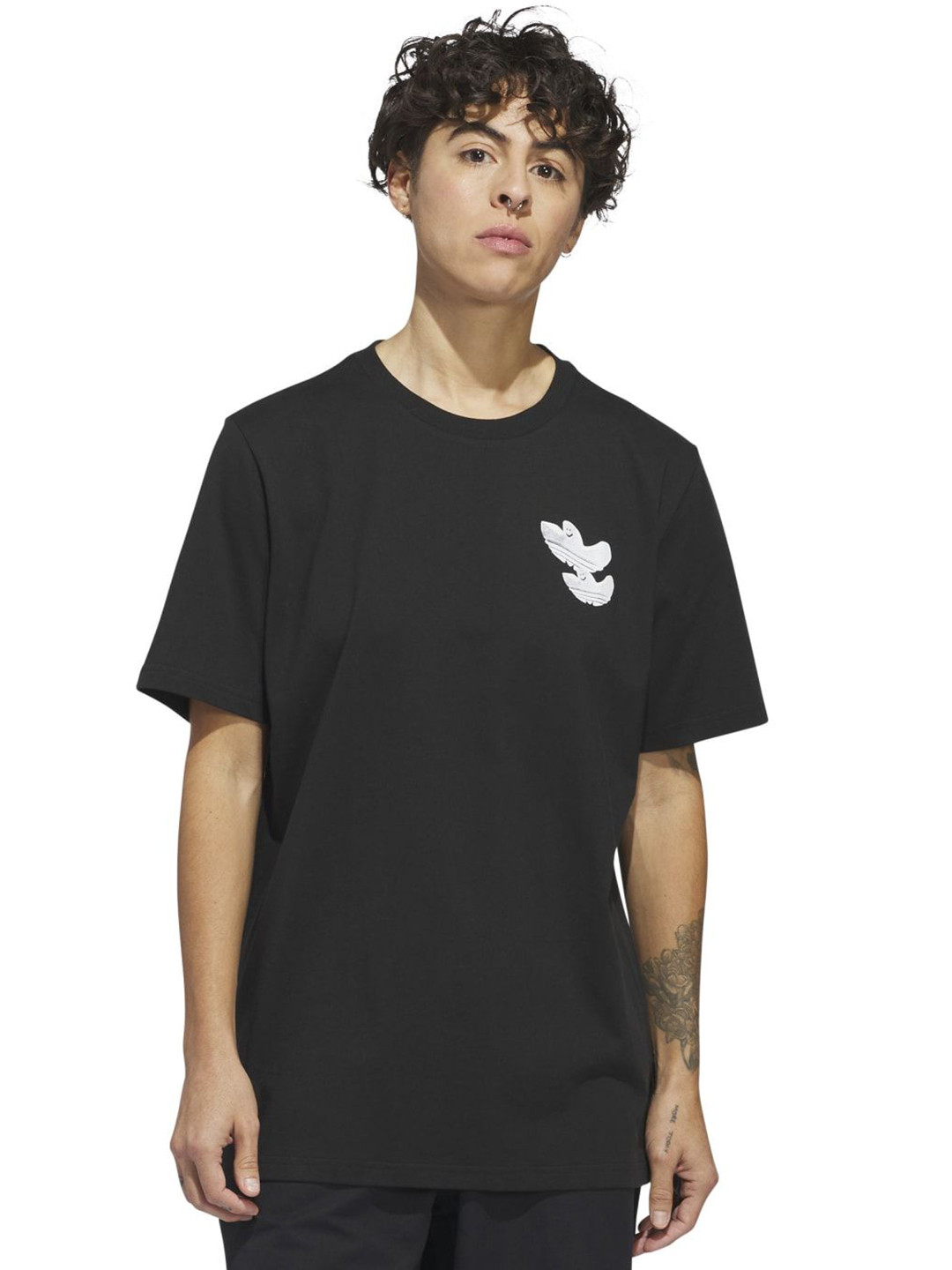 

ADIDAS Originals Men Graphic Printed Round Neck Cotton T-shirt, Black