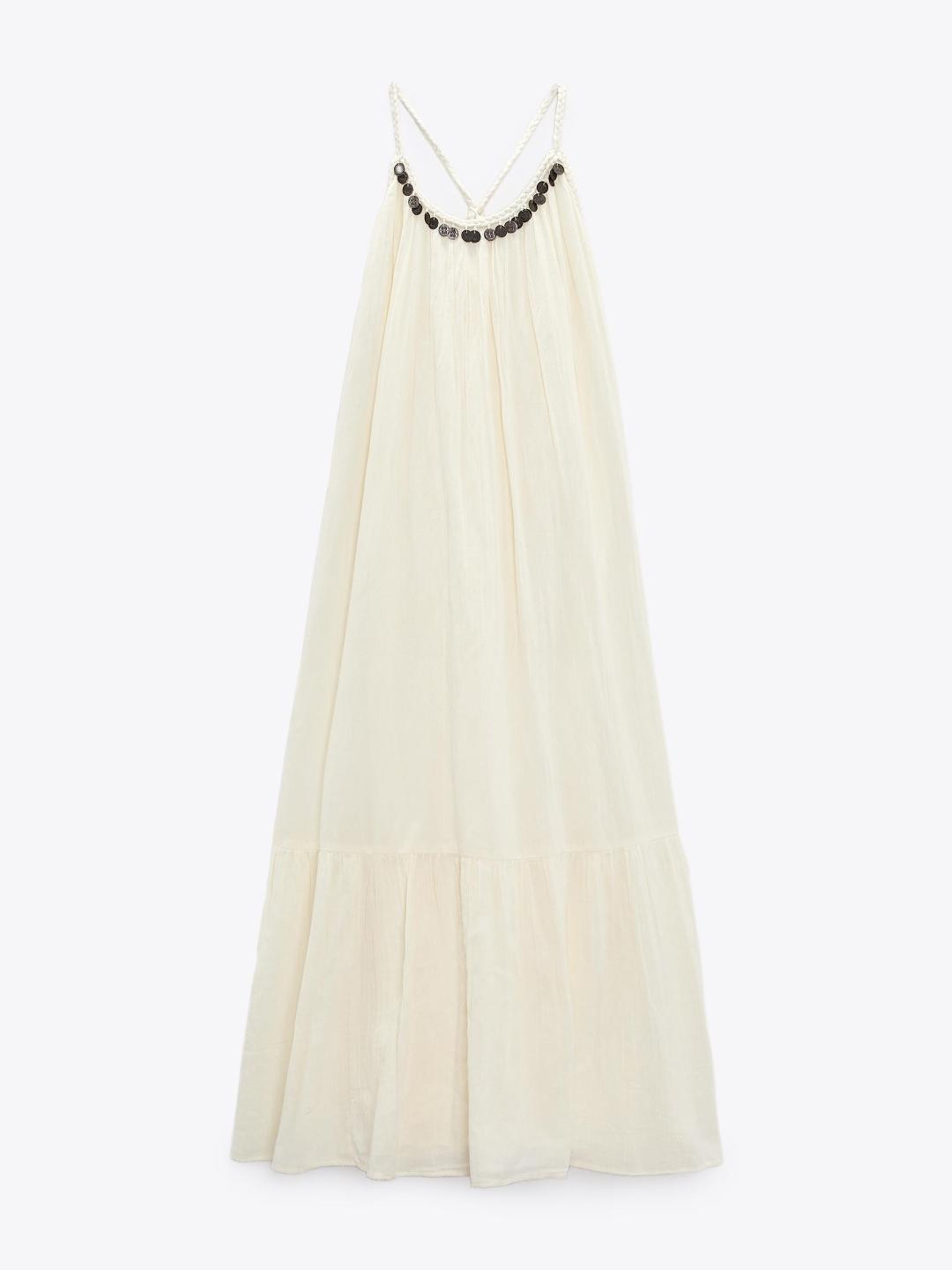 

ZARA Women Beige Dress