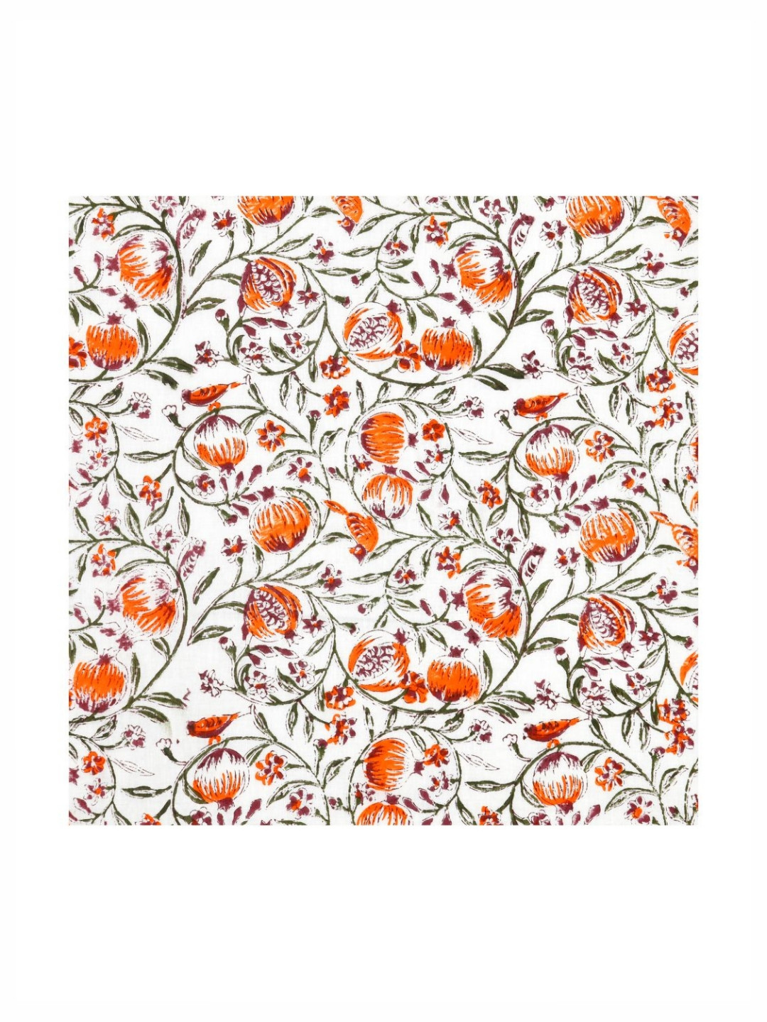 

Plarsh Comfort White & Orange Set of 2 Ethnic Motifs Square Cushion Covers