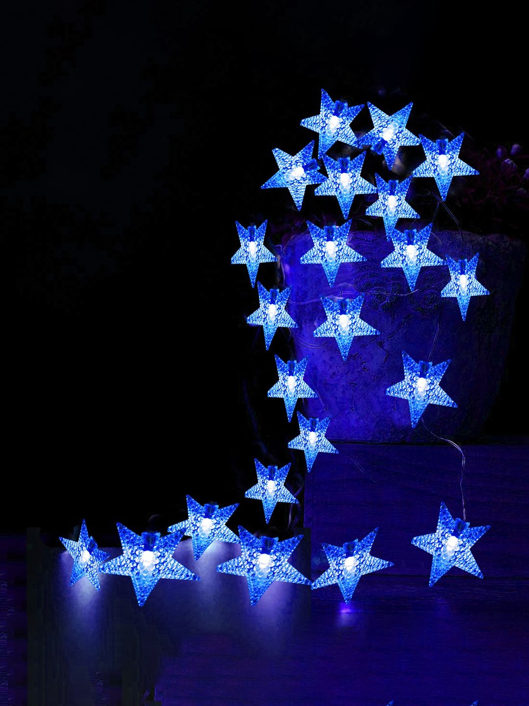 

Kuber Industries Blue Star Shape String Lights