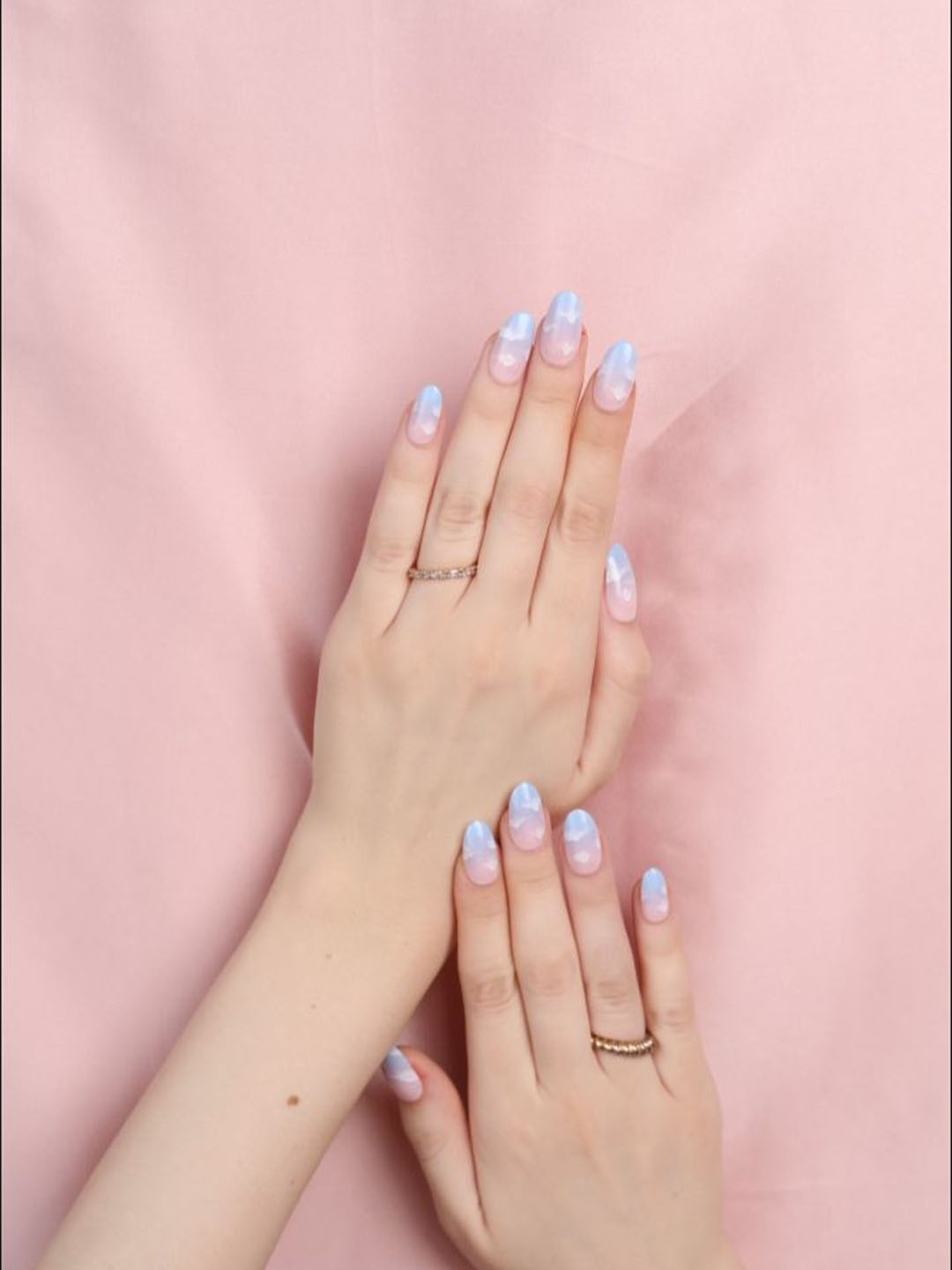 

Pep Nails 24 Pcs Artificial Press On Nails With Glitter Design-Blue Skies