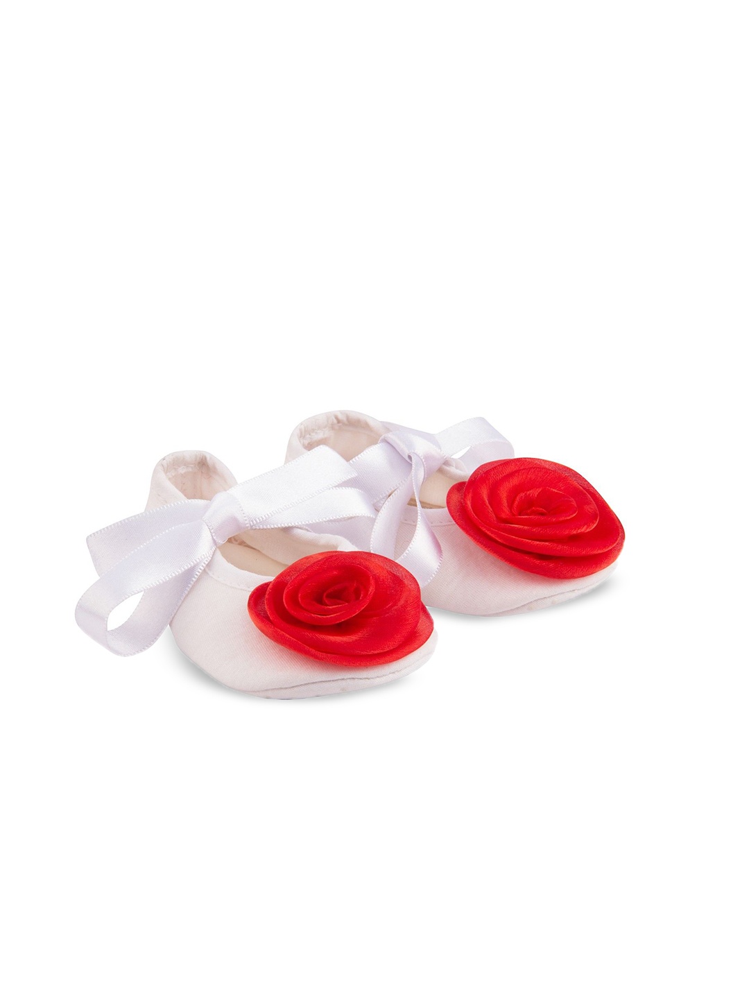 

Daizy Girls Floral Applique Booties, White