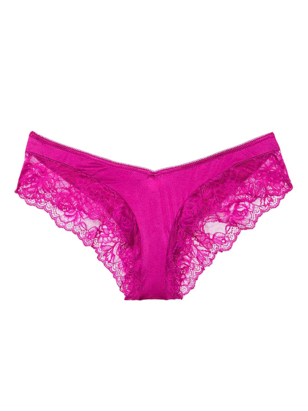 

Victoria's Secret Floral Self Design Laced Low-Rise Bikini Briefs, Pink