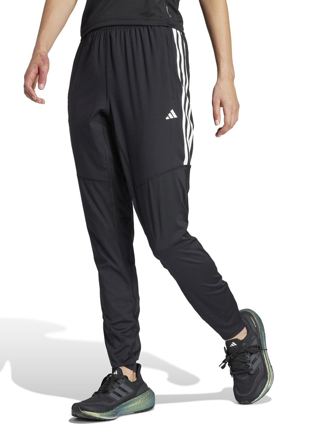 

ADIDAS Women OTR E 3S Striped Track Pants, Black