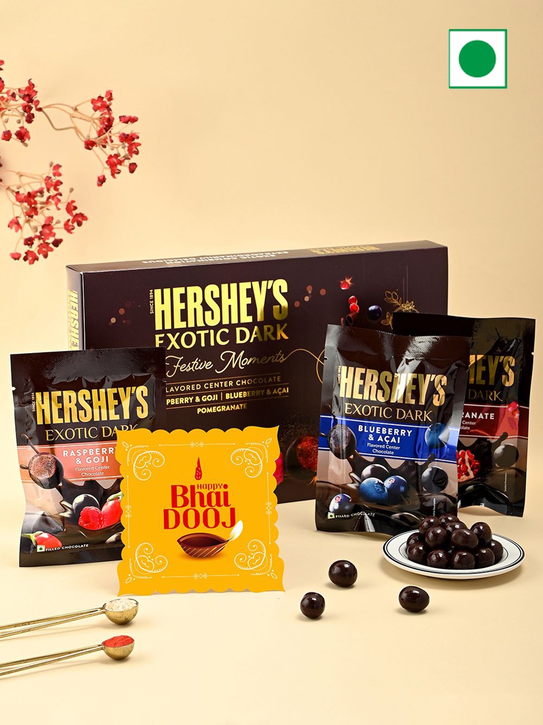 

Hyperfoods Pack of 3 Hershey's Exotic Chocolate Gift Box - 35 g Each, Brown
