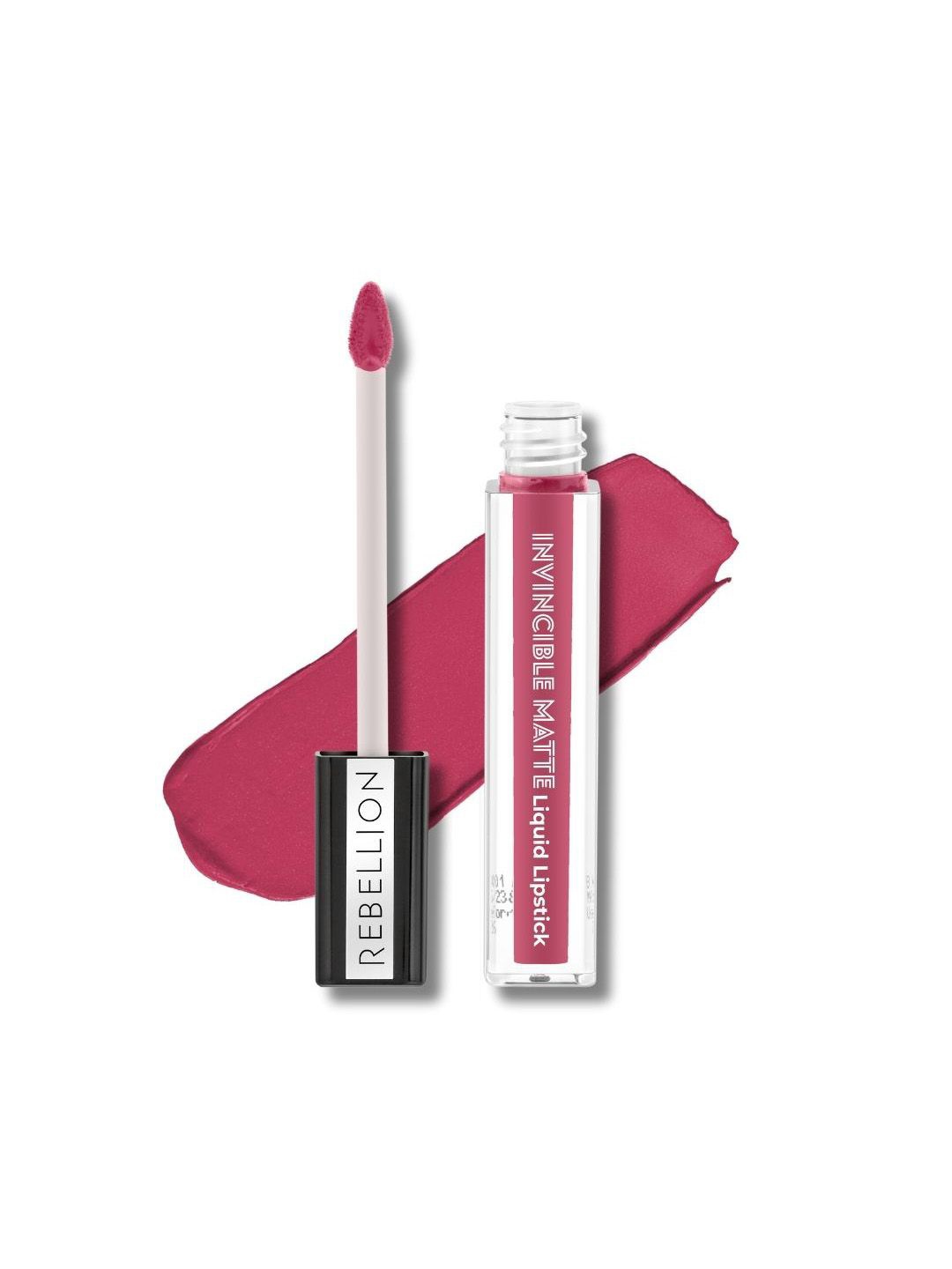 

Rebellion Cosmetics Invincible Matte Liquid Lipstick-28.27 g-Influential Me 11, Pink