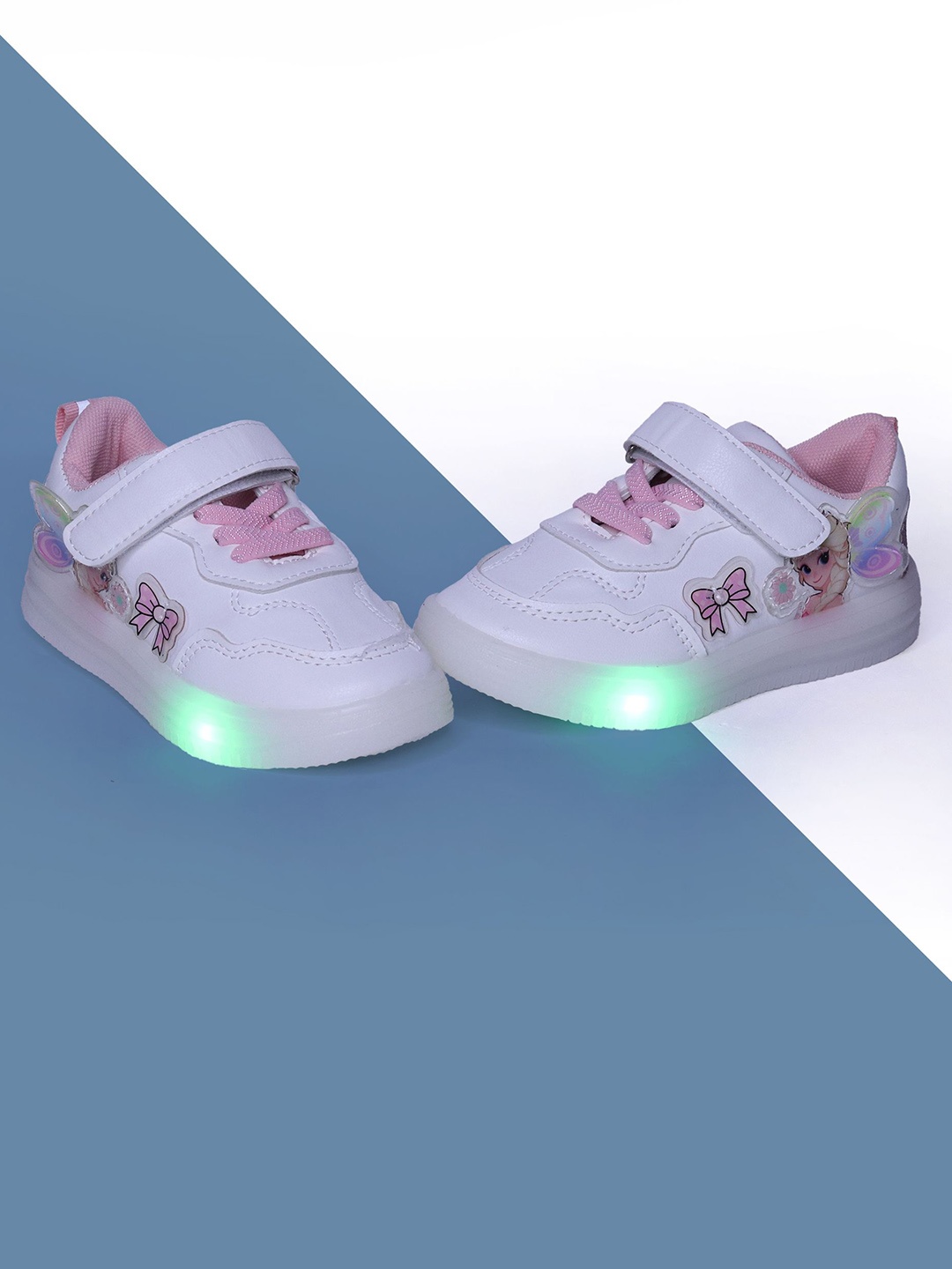 

FEETWELL SHOES Girls PU Sneakers, Pink