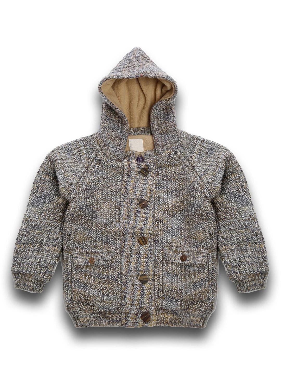 

Yellow Apple Boys Woollen Inner Fur Fleece, Brown