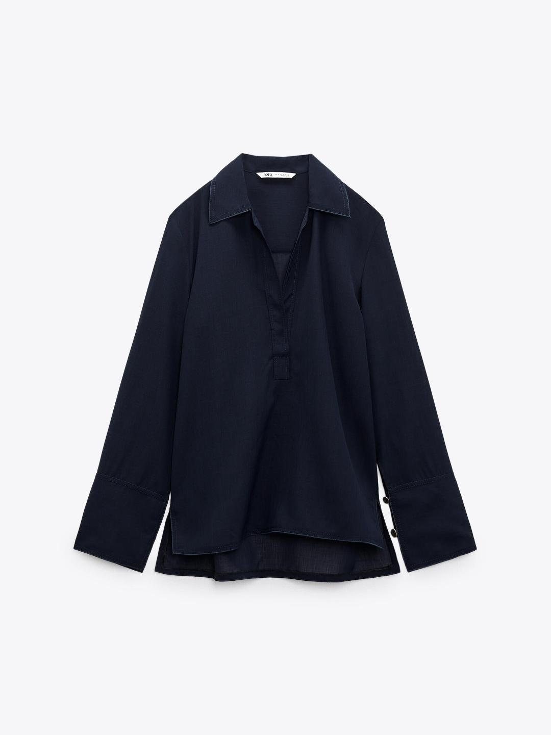 

ZARA Women Shirts, Navy blue