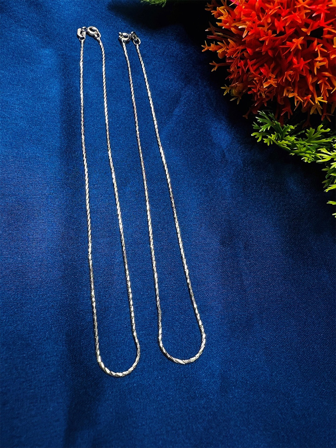 

Arte Jewels Set Of 2 Sterling Silver Anklets