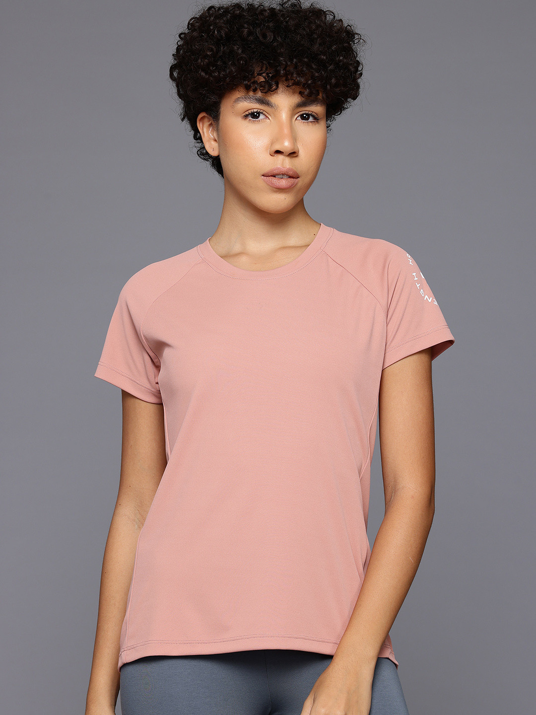 

HRX by Hrithik Roshan Rapid-Dry Training T-shirt, Pink