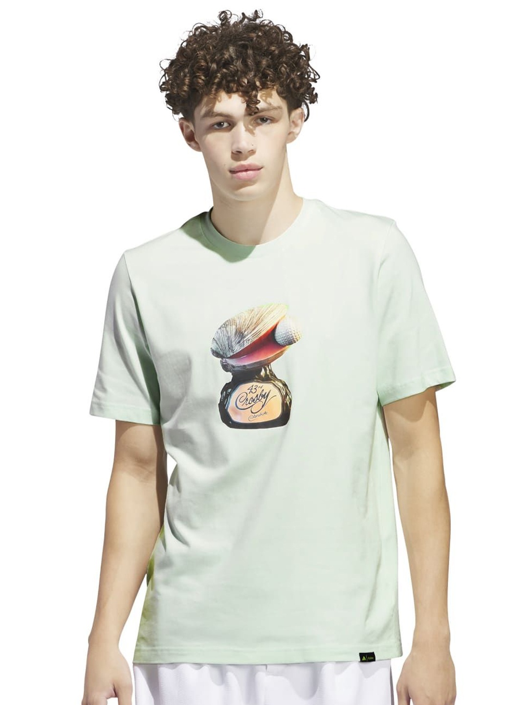 

ADIDAS Men Graphic Printed Round Neck Cotton T-shirt, Green