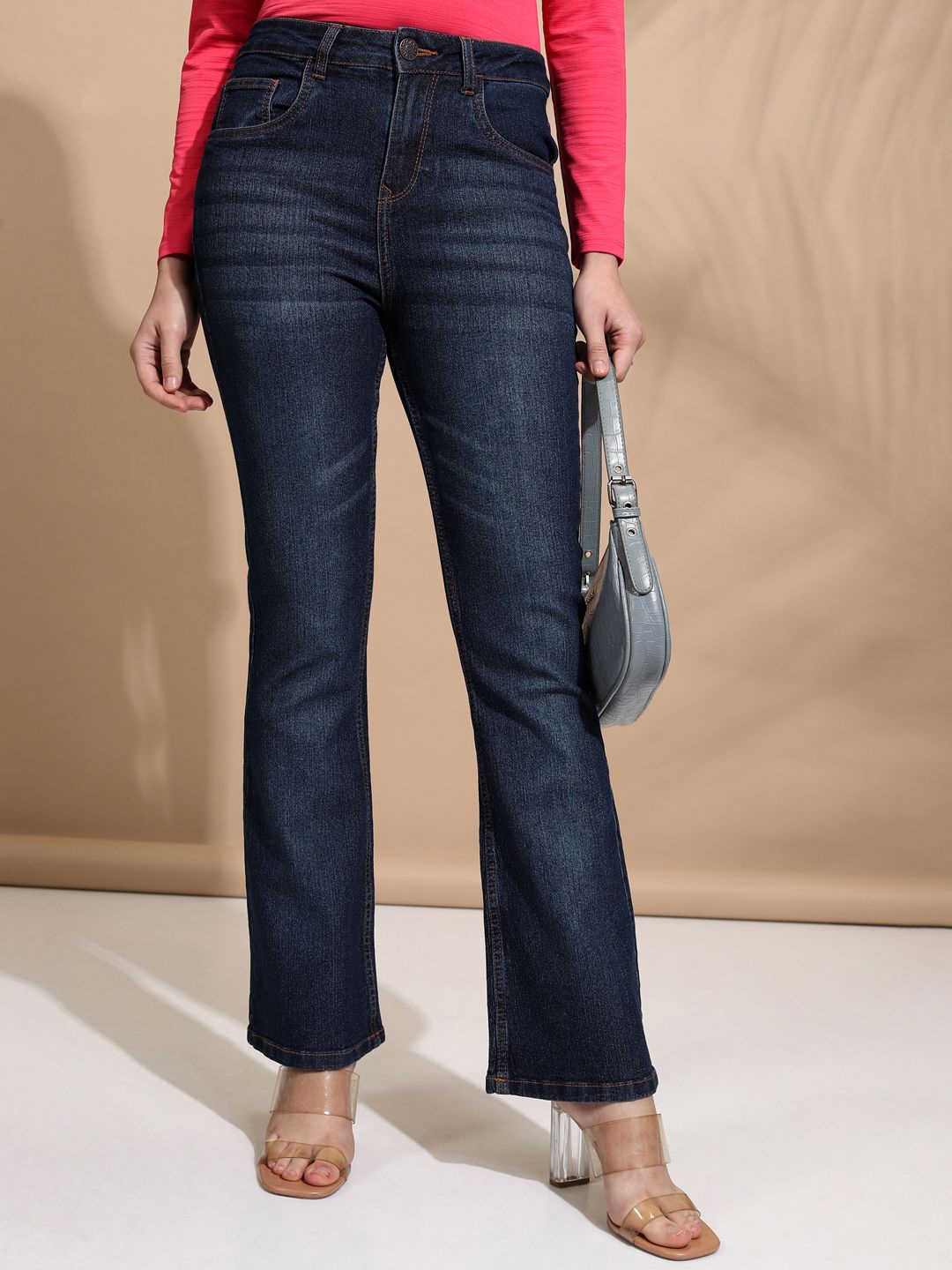 

Tokyo Talkies Women Flared Light Fade Stretchable Jeans, Blue