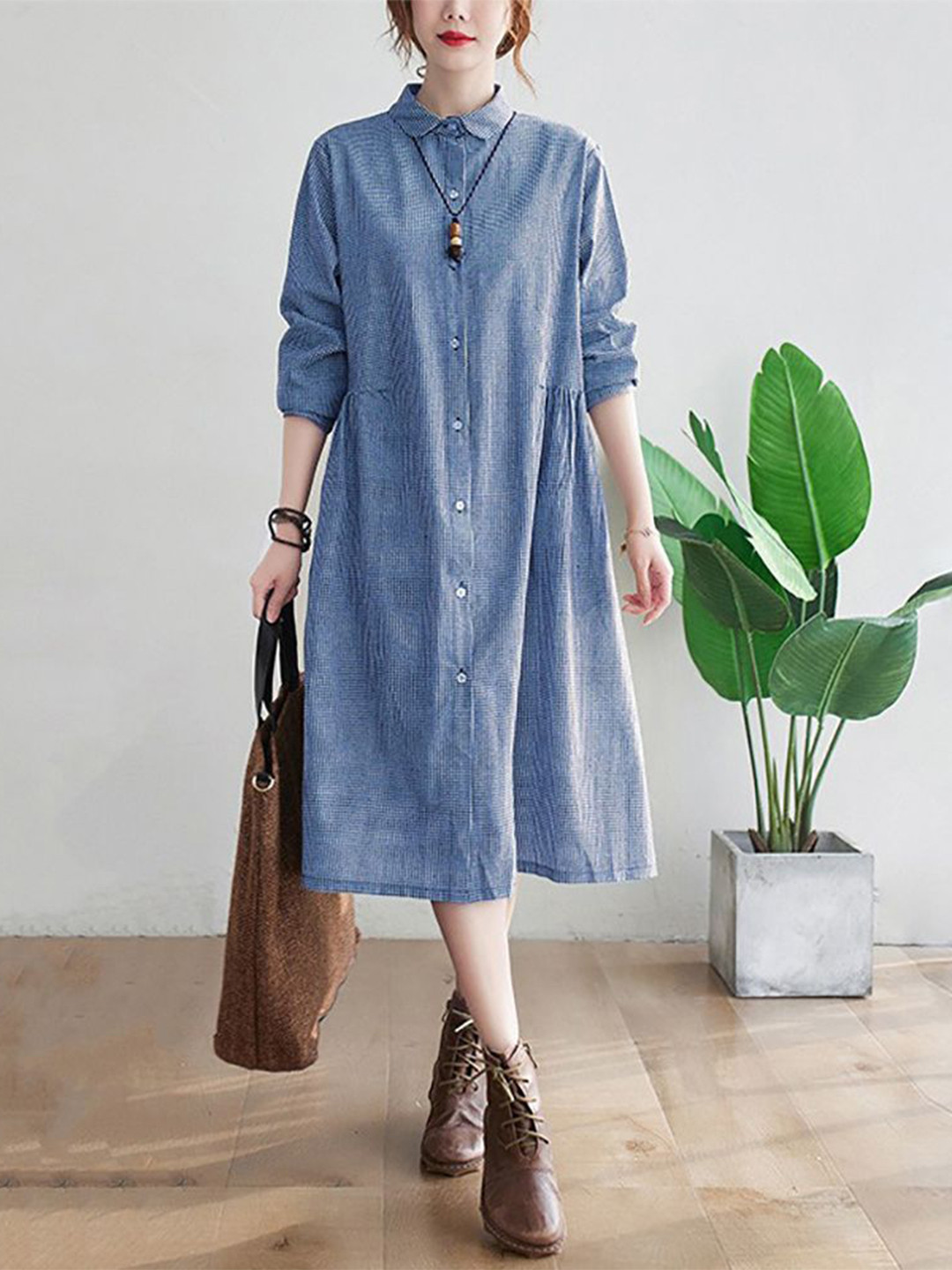 

StyleCast x Revolte Women Shirt Dress, Blue