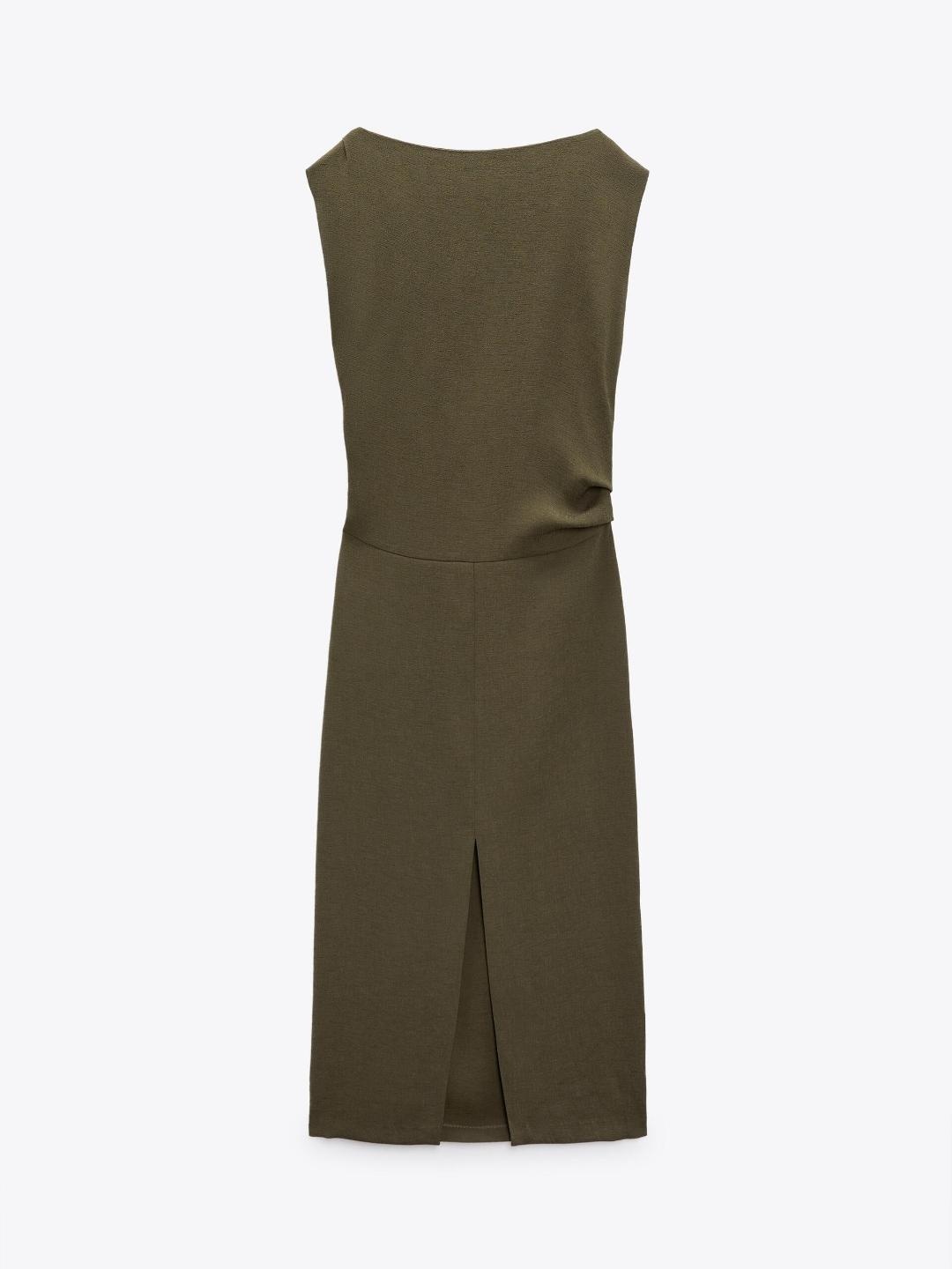 

ZARA Women Khaki Dress