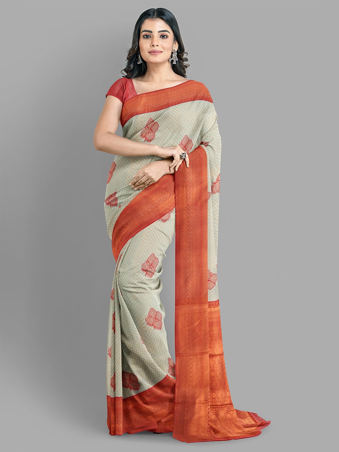 

The Chennai Silks Woven Design Zari Banarasi Saree, Green