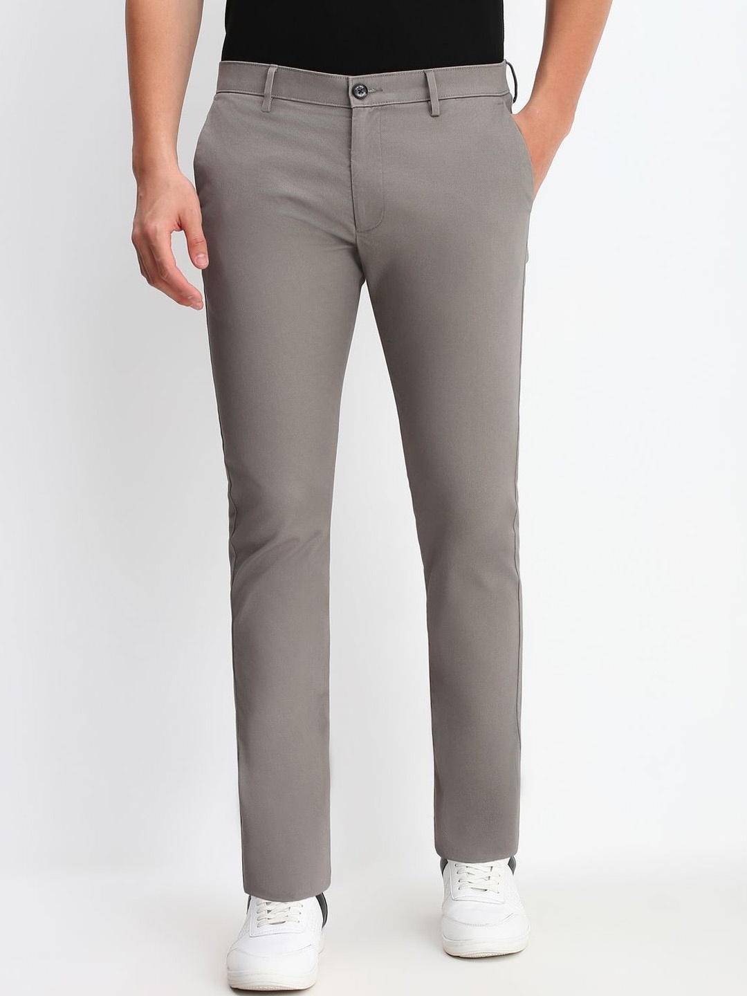 

Allen Solly Men Ultra Slim Fit Regular Trousers, Grey
