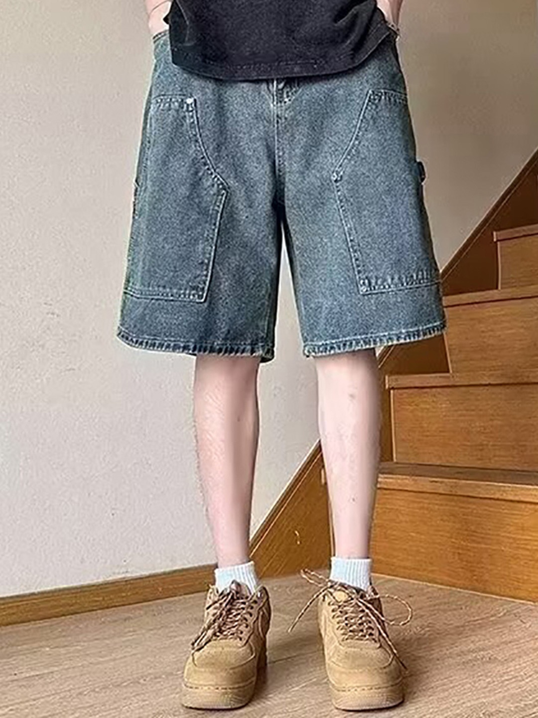 

StyleCast x Revolte Casual Solid Cotton Men Shorts, Blue