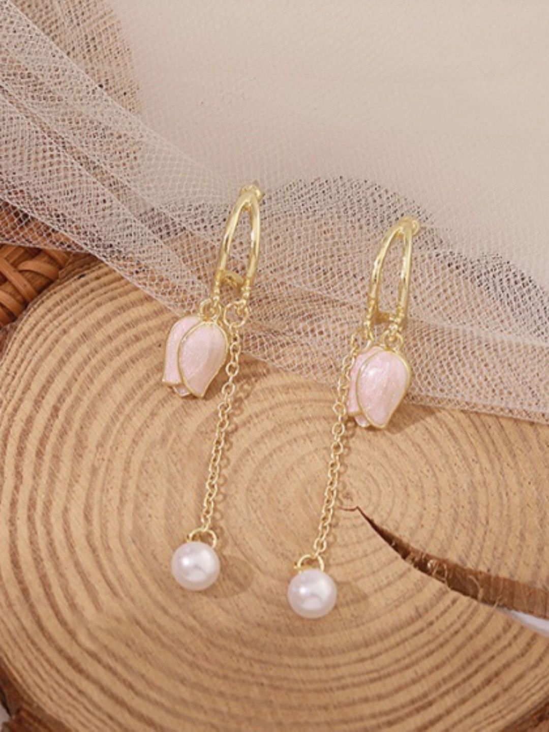 

SUBHAGALANKAR Leaf Shaped Drop Earrings, Gold