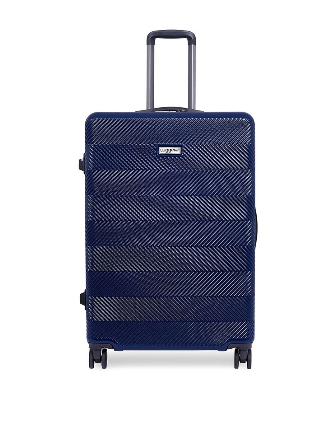 

Luggero Unisex Hard Sided 360-Degree Rotation Large Trolley Bag, Navy blue