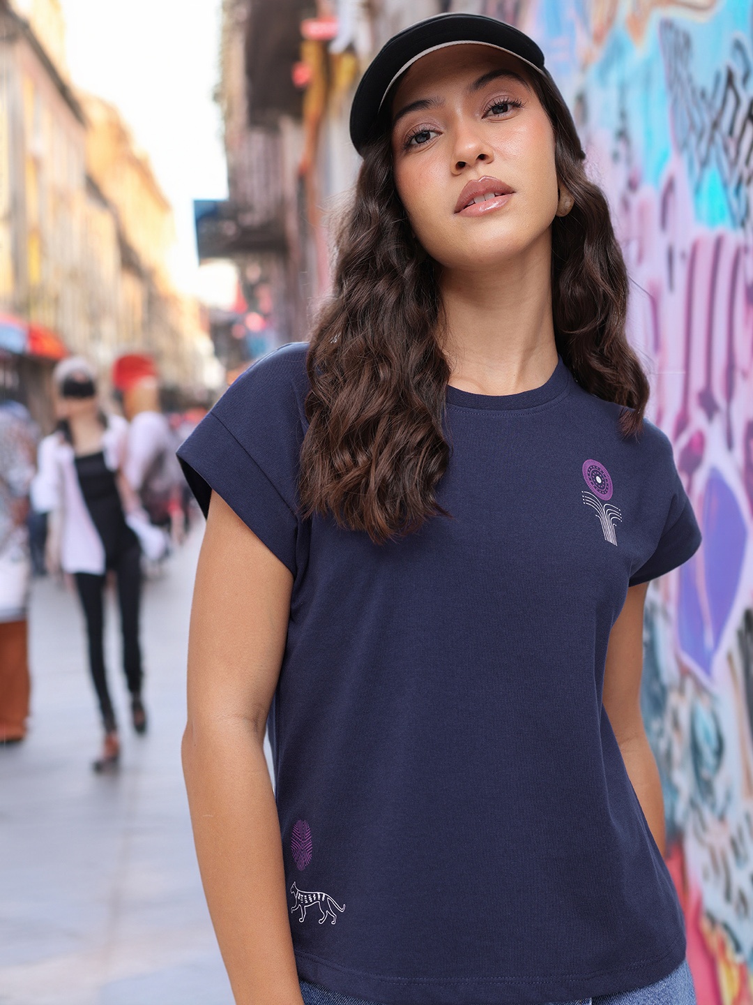 

DressBerry The Breezy & Basic T-shirt, Navy blue