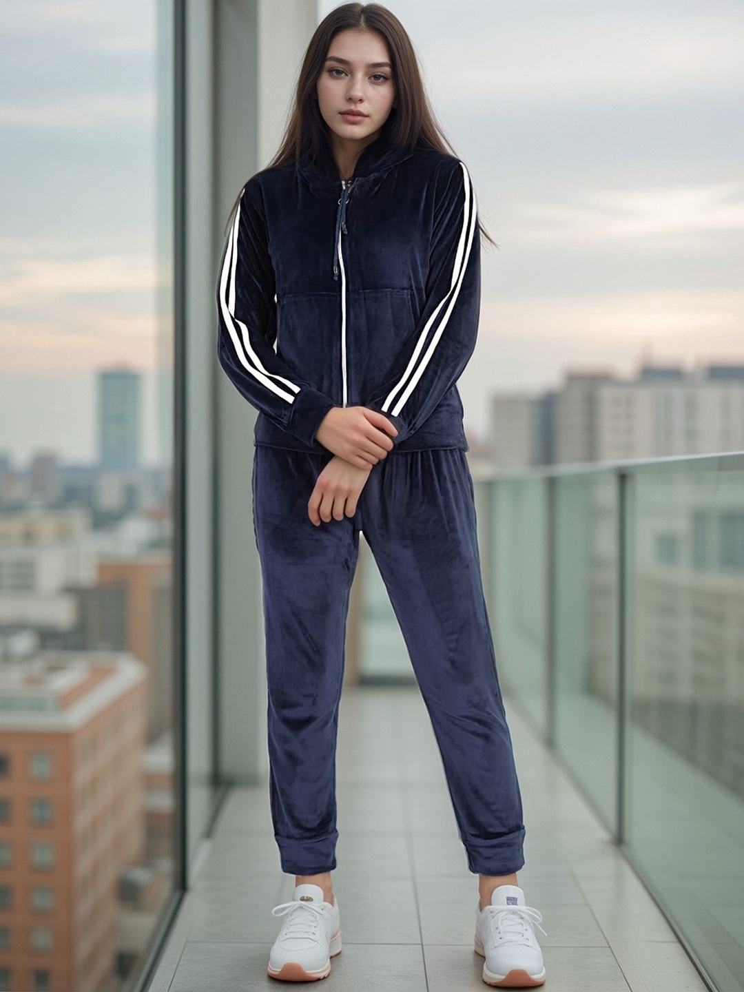 

BAESD Hooded Sweatshirt With Joggers, Navy blue