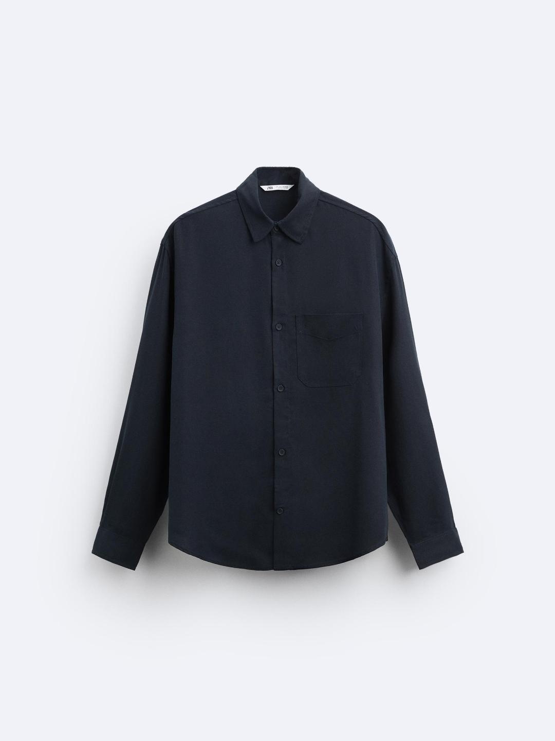 

ZARA Men Navy Blue Shirts