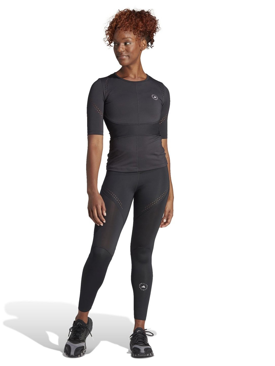 

ADIDAS Women Solid Round Neck Slim Fit T-shirt, Black