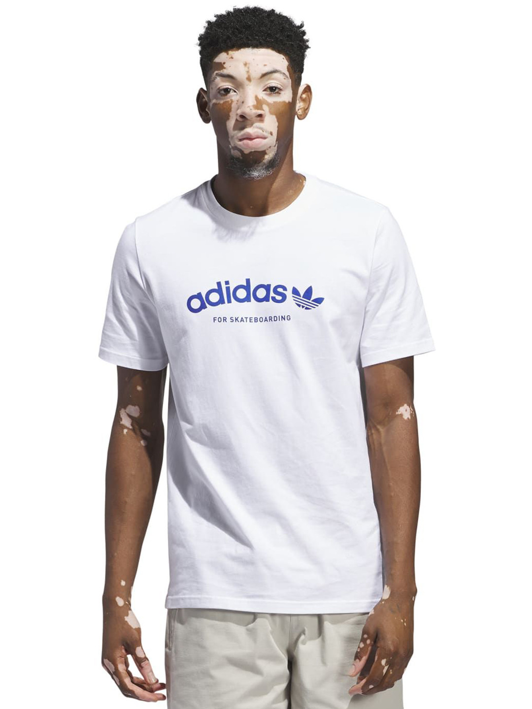 

ADIDAS Originals Men Typography Printed Round Neck Cotton Relaxed Fit T-shirt, White