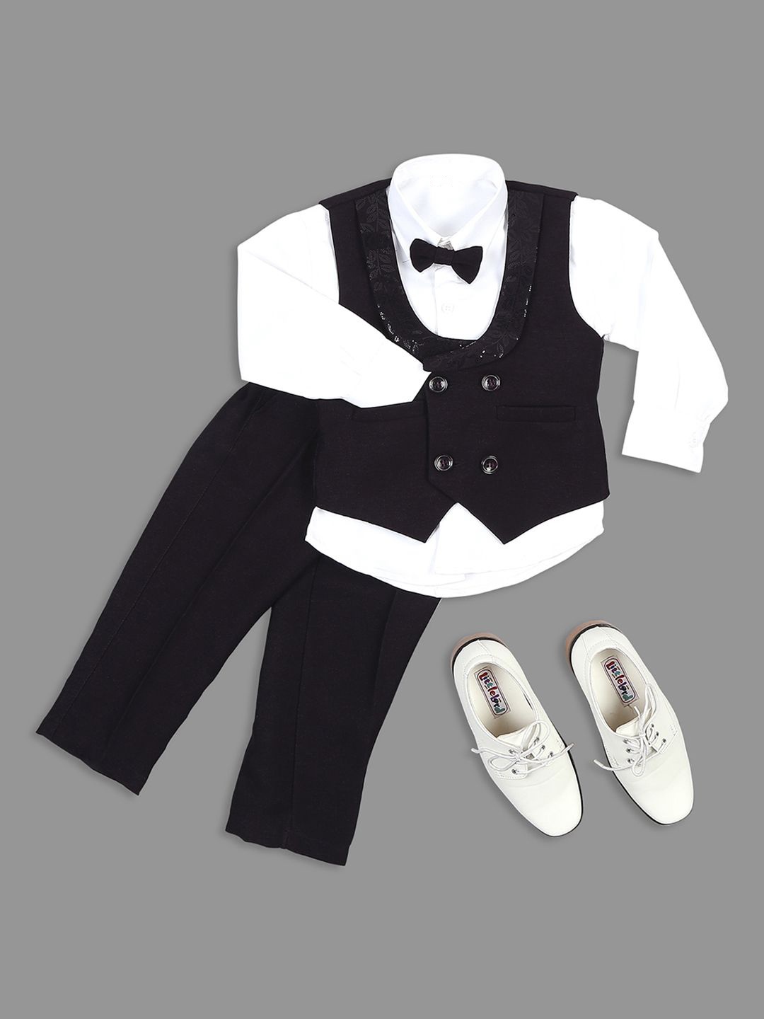 

YK Infant Boys 3-Pcs Embellished Jacket With Shirt & Trousers Party Suit, Maroon