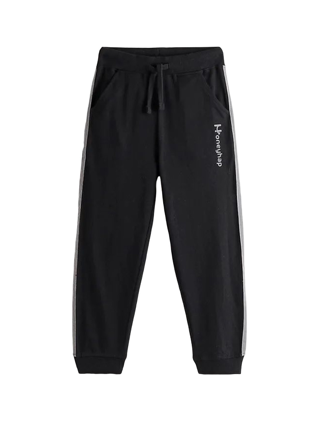 

Honeyhap Boys Cotton Mid Rise Regular Fit Joggers, Black