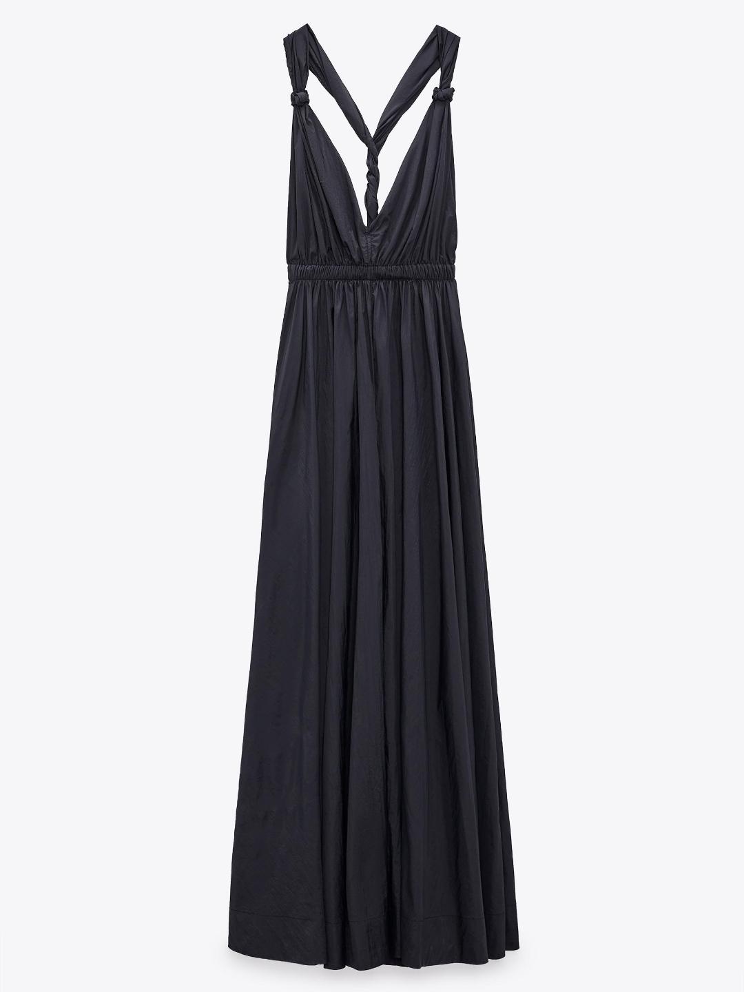 

ZARA Women Navy Blue Dress