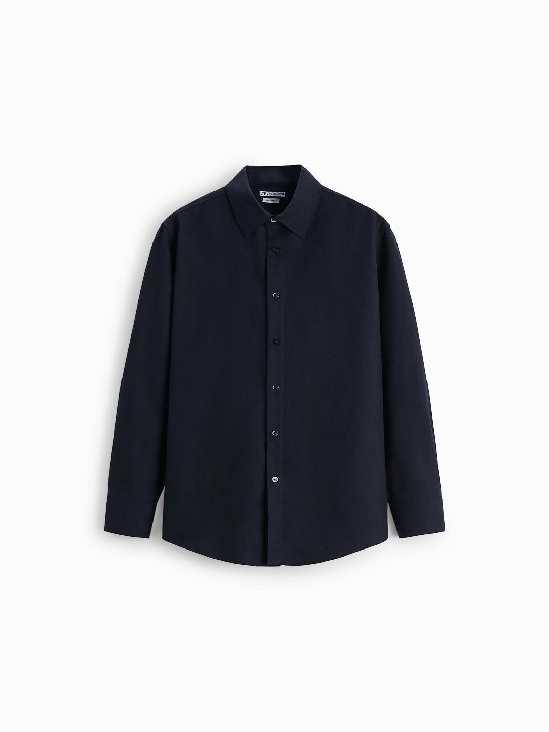 

ZARA Men Shirts, Navy blue