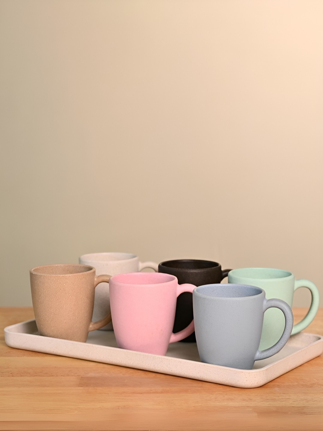 

eha Blue & Green 6 Pieces Microwave Safe Coffee Mug 300ML