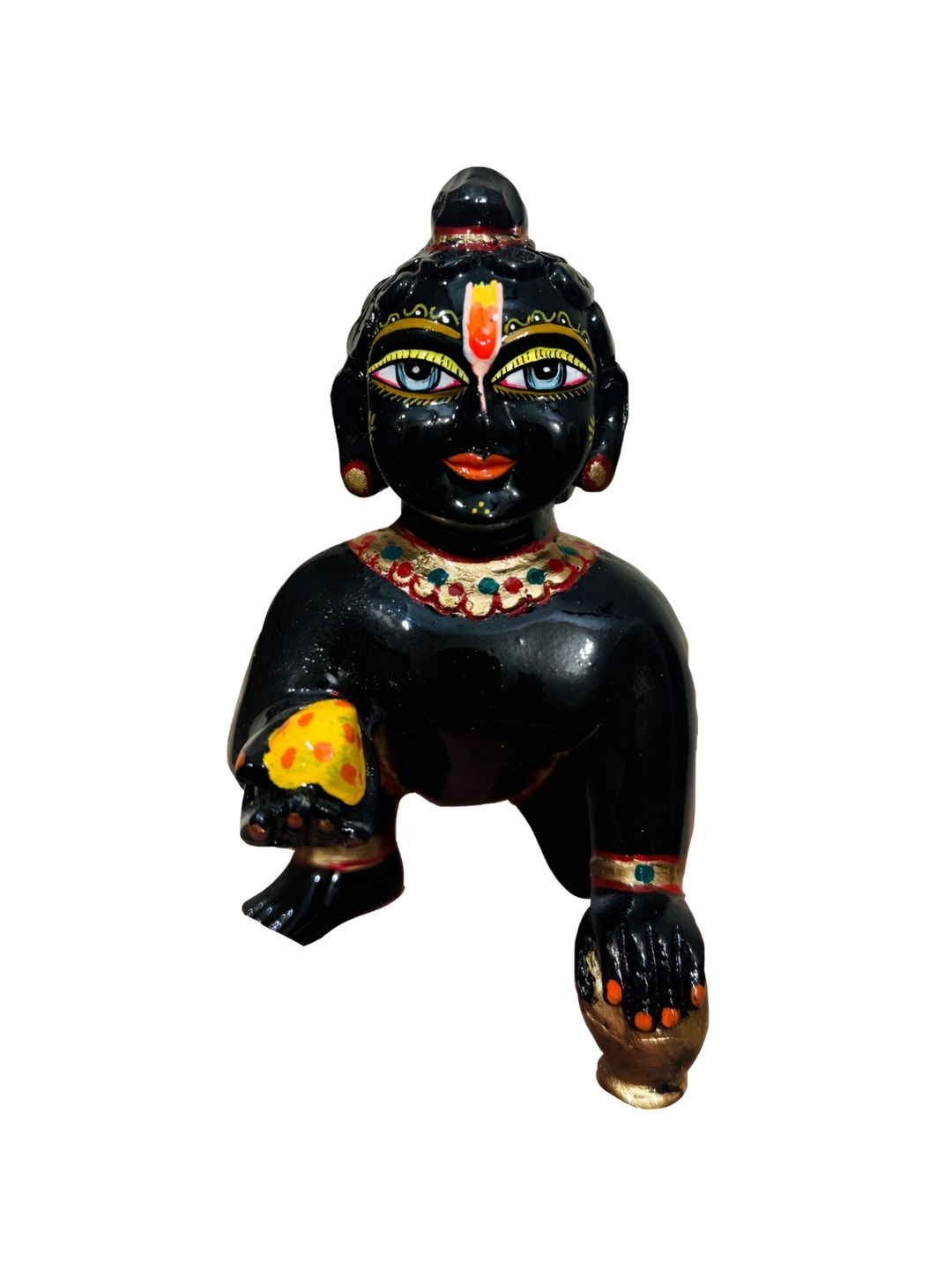 

krishnagallery1 Black & Yellow laddu Gopal Murti Showpiece