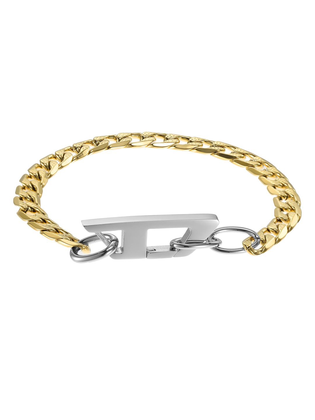 

DIESEL Men Stainless Steel Wraparound Bracelet, Gold