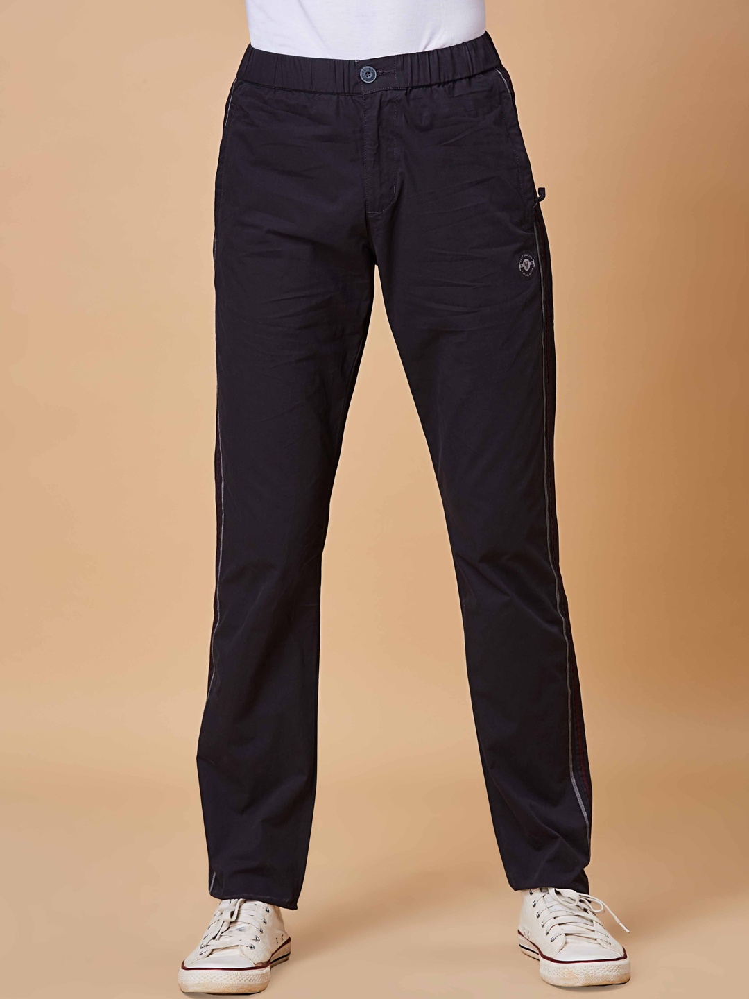 

beevee Men Easy Wash Pleated Trousers, Brown