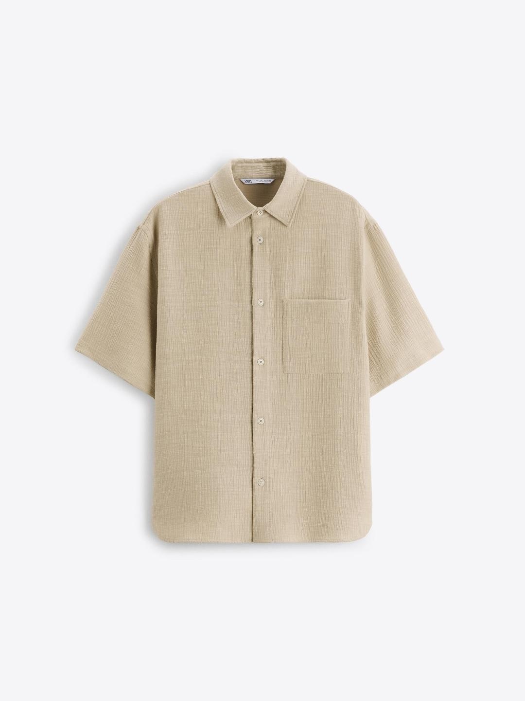 

ZARA Men Beige Shirts