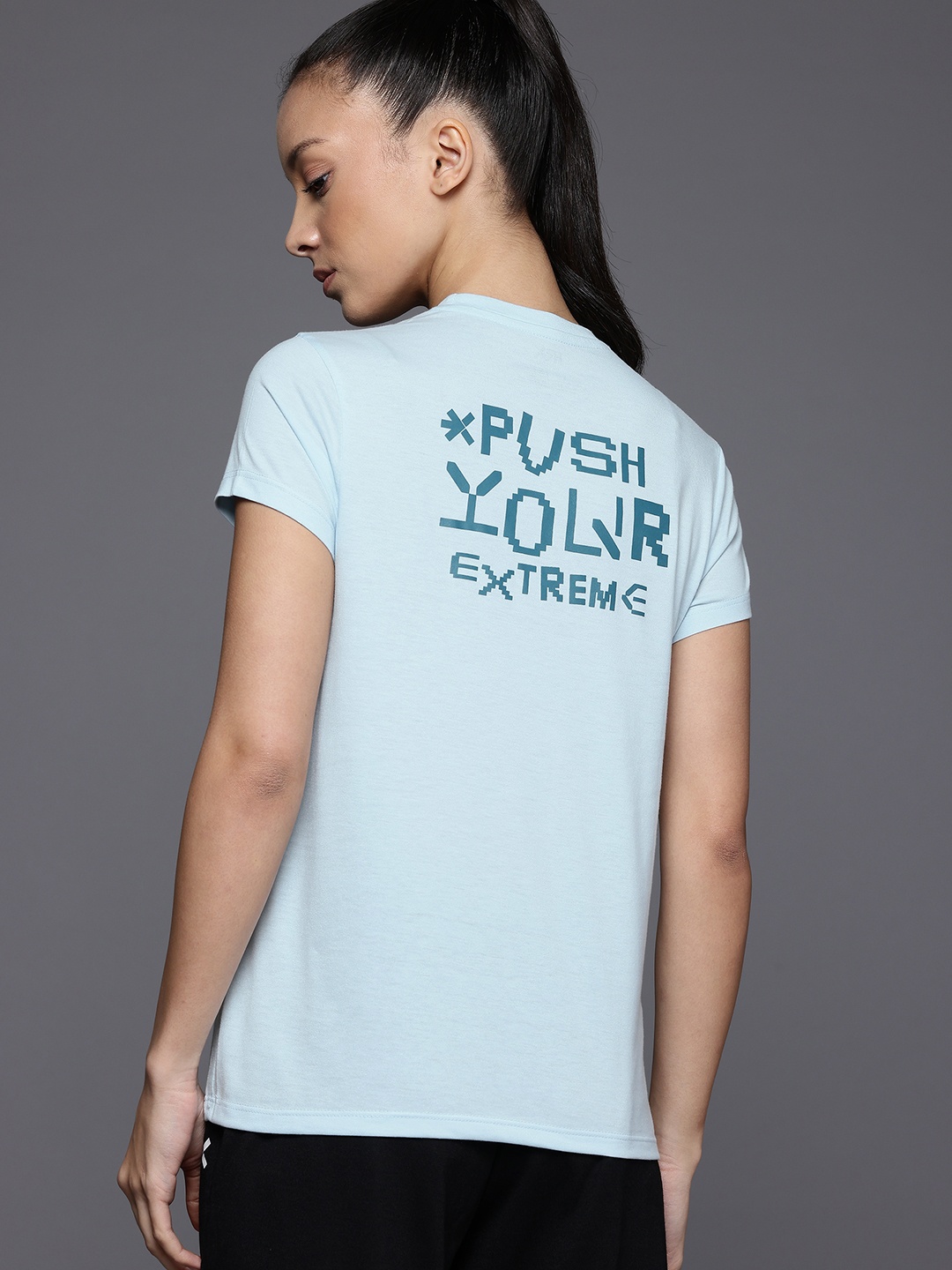 

HRX by Hrithik Roshan Women Typography Printed T-shirt, Blue