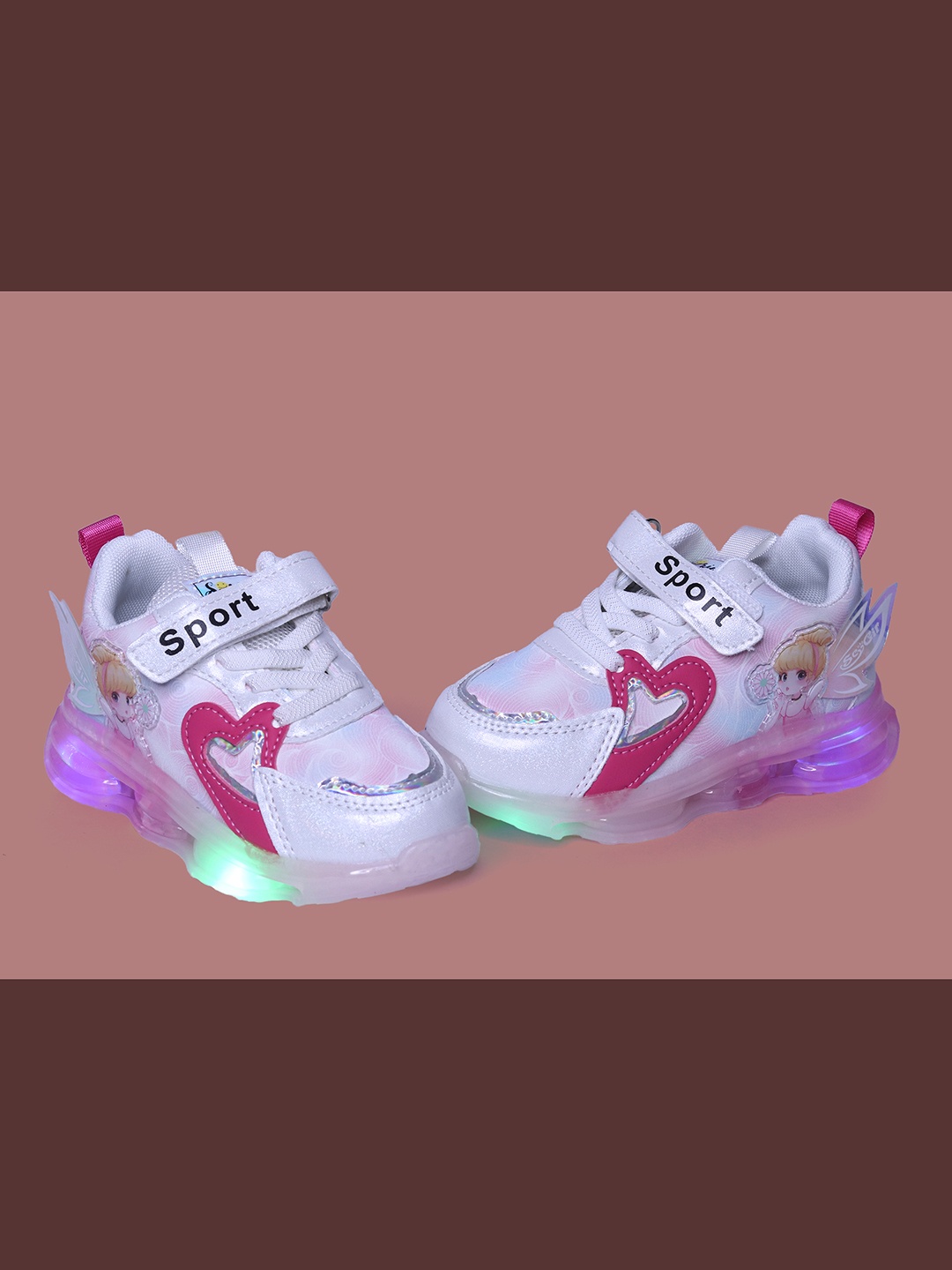 

BAESD Girls Printed Sneakers, Pink