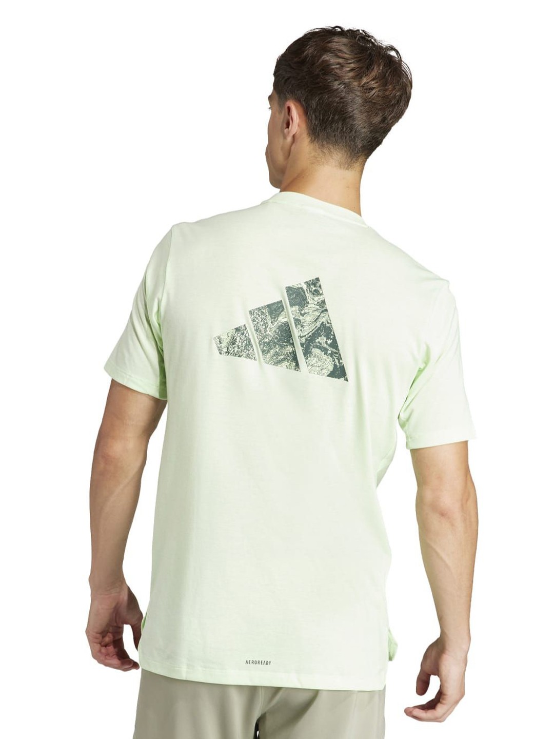 

ADIDAS Men Brand Logo Printed Round Neck T-shirt, Green